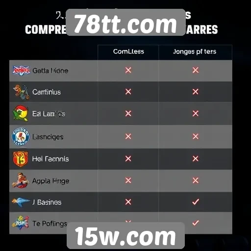 Comparação entre os jogos mais populares do 78tt.com